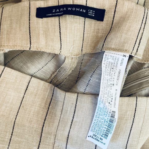 ✅SOLD-NWOT Zara Woman | Linen Pants Turn Up Hems - Picture 7 of 8